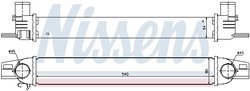 INTERCOOLER NISSENS 96536 - Compatibil cu CITROEN, FIAT, PEUGEOT