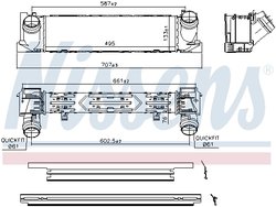INTERCOOLER NISSENS 96552 - Compatibil cu BMW