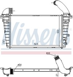 INTERCOOLER NISSENS 96586 - Compatibil cu OPEL, VAUXHALL