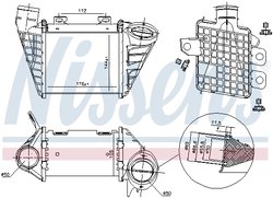 INTERCOOLER NISSENS 96795 - Compatibil cu VW