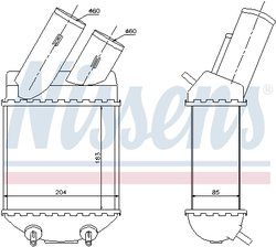 Intercooler Nissens 96855