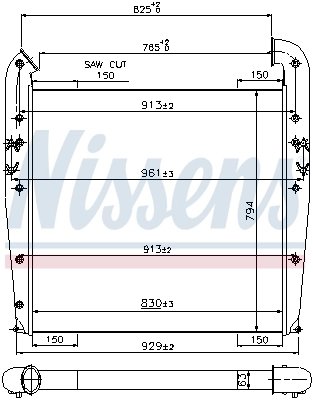 INTERCOOLER NISSENS 96960 - Compatibil cu SCANIA
