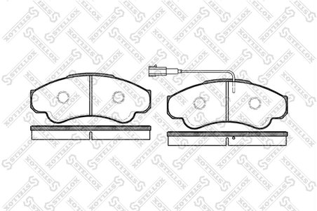 Set placute frana Stellox 970 001B-SX