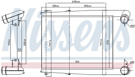 INTERCOOLER NISSENS 97028 - Compatibil cu RENAULT TRUCKS