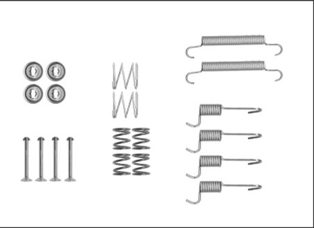 SET ACCESORII SABOTI FRANA TEXTAR 97042400 - Compatibil cu DODGE, HYUNDAI, KIA