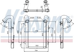 INTERCOOLER NISSENS 97059 - Compatibil cu DAF