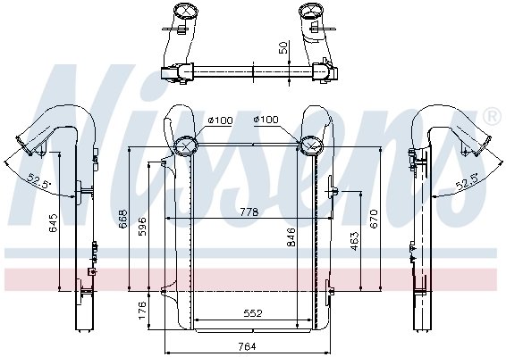INTERCOOLER NISSENS 97059 - Compatibil cu DAF