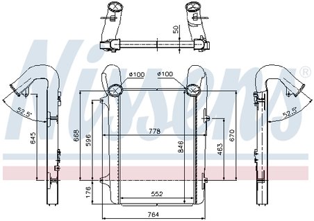 INTERCOOLER NISSENS 97059 - Compatibil cu DAF