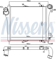 Intercooler Nissens 97075