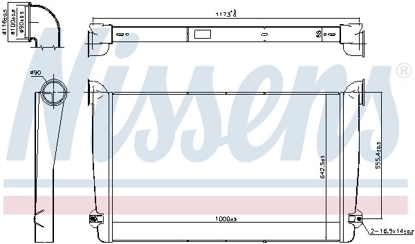 INTERCOOLER NISSENS 97078 - Compatibil cu MERCEDES-BENZ