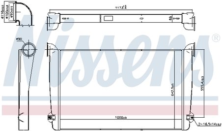 INTERCOOLER NISSENS 97078 - Compatibil cu MERCEDES-BENZ