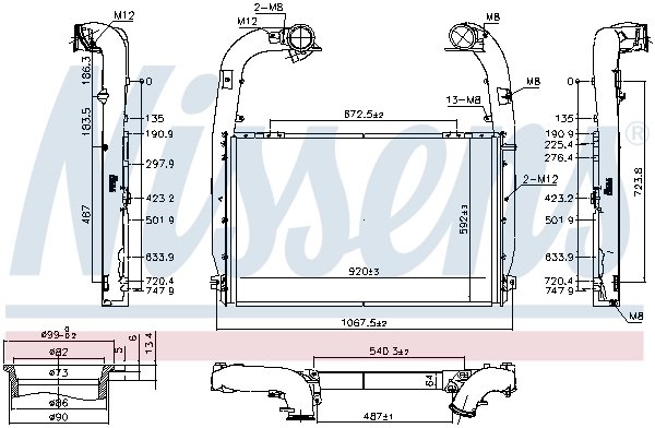 INTERCOOLER NISSENS 97084 - Compatibil cu SCANIA