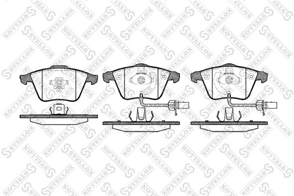 SET PLACUTE FRANA STELLOX 975 012-SX - Compatibil cu AUDI, SEAT