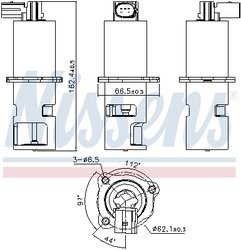 Supapa EGR Nissens 98163