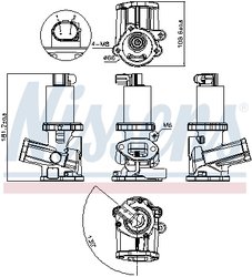 Supapa EGR Nissens 98175