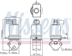Supapa EGR Nissens 98179