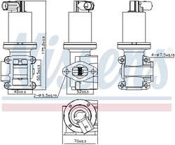 Supapa EGR Nissens 98180