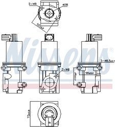 SUPAPA EGR NISSENS 98193 - Compatibil cu ALFA ROMEO, FIAT, OPEL, SAAB, SUZUKI, VAUXHALL