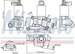 SUPAPA EGR NISSENS 98196 - Compatibil cu OPEL, VAUXHALL