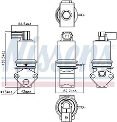 Supapa EGR Nissens 98202
