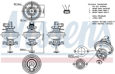 Supapa EGR Nissens 98208