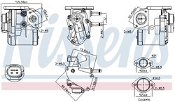 SUPAPA EGR NISSENS 98236 - Compatibil cu AUDI, SKODA, VW