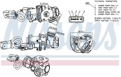 SUPAPA EGR NISSENS 98244 - Compatibil cu FORD, VOLVO