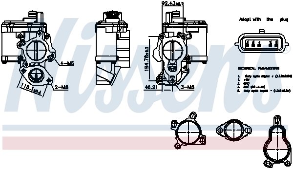 Supapa EGR Nissens 98265