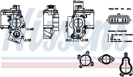 Supapa EGR Nissens 98265