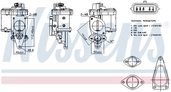 SUPAPA EGR NISSENS 98272 - Compatibil cu RENAULT, SUZUKI