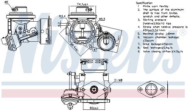 Supapa EGR Nissens 98299