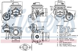 SUPAPA EGR NISSENS 98303 - Compatibil cu SEAT, SKODA, VW