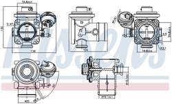 SUPAPA EGR NISSENS 98304 - Compatibil cu VW