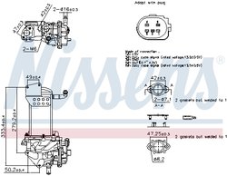 SUPAPA EGR NISSENS 98359 - Compatibil cu VW