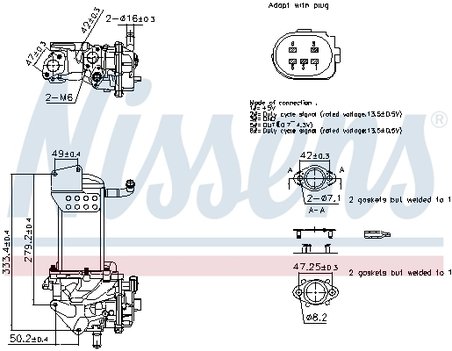 SUPAPA EGR NISSENS 98359 - Compatibil cu VW