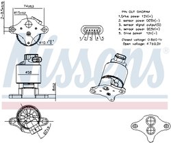 SUPAPA EGR NISSENS 98360 - Compatibil cu OPEL, VAUXHALL