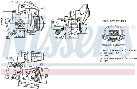 SUPAPA EGR NISSENS 98387 - Compatibil cu VOLVO