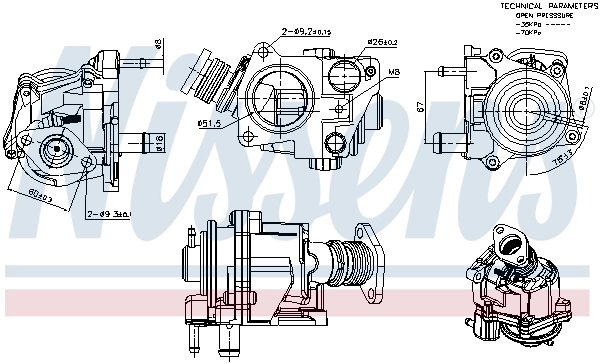 Supapa EGR Nissens 98424