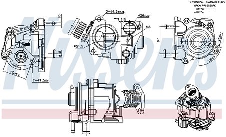 Supapa EGR Nissens 98424