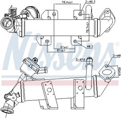 RADIATOR RECIRCULARE GAZE ESAPAMENT NISSENS 989287 - Compatibil cu NISSAN, OPEL, RENAULT, VAUXHALL