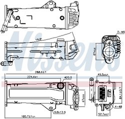 RADIATOR RECIRCULARE GAZE ESAPAMENT NISSENS 989284 - Compatibil cu VOLVO