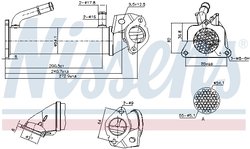 RADIATOR RECIRCULARE GAZE ESAPAMENT NISSENS 989321 - Compatibil cu FORD