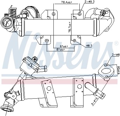 RADIATOR RECIRCULARE GAZE ESAPAMENT NISSENS 989389 - Compatibil cu NISSAN, OPEL, RENAULT, VAUXHALL