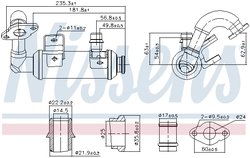 RADIATOR RECIRCULARE GAZE ESAPAMENT NISSENS 989407 - Compatibil cu FORD