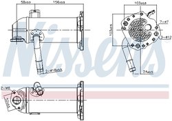 RADIATOR RECIRCULARE GAZE ESAPAMENT NISSENS 989431 - Compatibil cu FORD