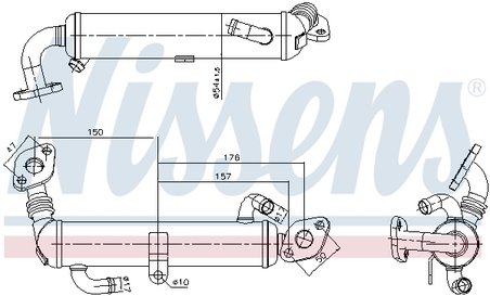 RADIATOR RECIRCULARE GAZE ESAPAMENT NISSENS 989434 - Compatibil cu OPEL, VAUXHALL