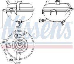 VAS EXPANSIUNE LICHID RACIRE NISSENS 996130 - Compatibil cu AUDI, SEAT, SKODA, VW