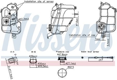 VAS EXPANSIUNE LICHID RACIRE NISSENS 996294 - Compatibil cu FORD