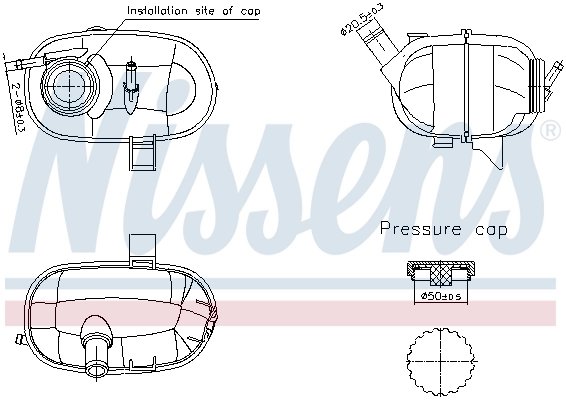 VAS EXPANSIUNE LICHID RACIRE NISSENS 996339 - Compatibil cu OPEL, VAUXHALL