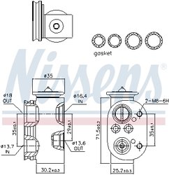 SUPAPA EXPANSIUNE CLIMA NISSENS 999229 - Compatibil cu BMW
